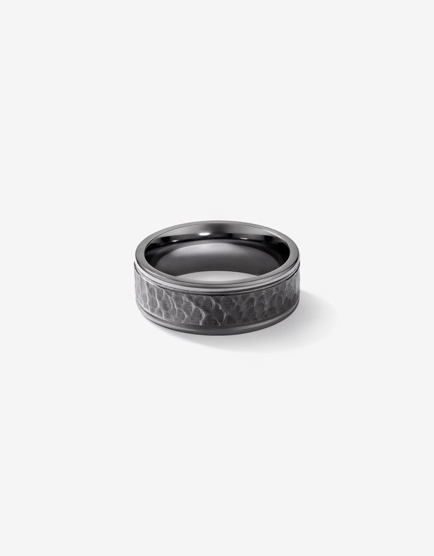 Michael Hill - 8mm Hammered Wedding Band In Tantalum