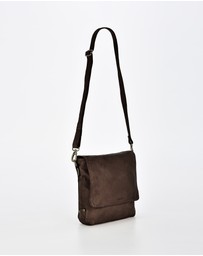 Cobb & Co - Bracewell Washed Leather Flap Over Crossbody