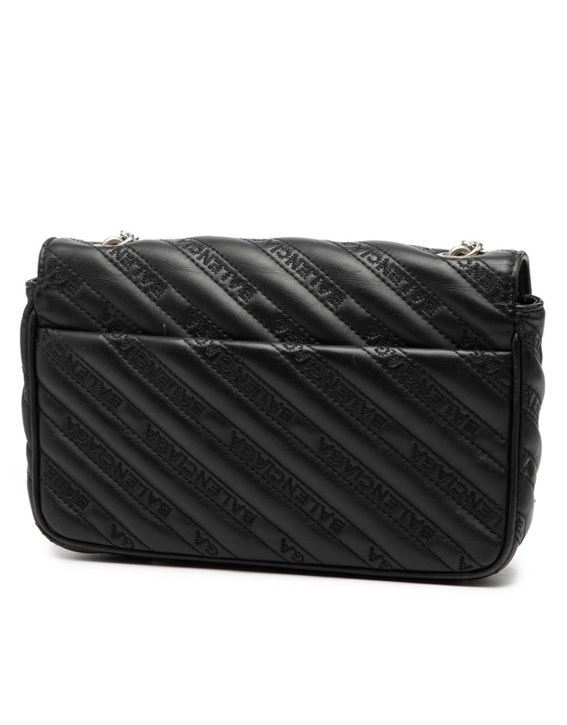 Pre-Loved by Azura Reborn - Pre-Loved Embossed Leather Allover Logo BB Wallet on Chain