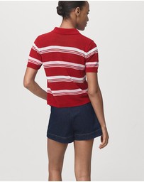 M.N.G - Short-Sleeved Polo-Neck Sweater