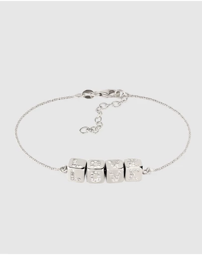 Elli Jewelry - Crystal LOVE Bracelet in 925 Silver