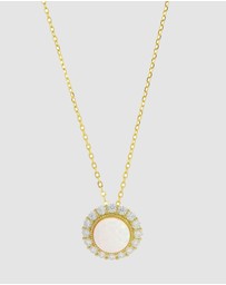 Georgini - Georgini Opal Glow Marrinawi White Created Opal Gold Pendant