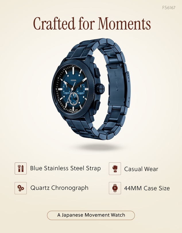 Fossil - Machine Blue Chronograph Watch