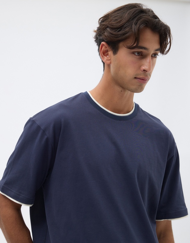 AERE - Contrast Layered T Shirt