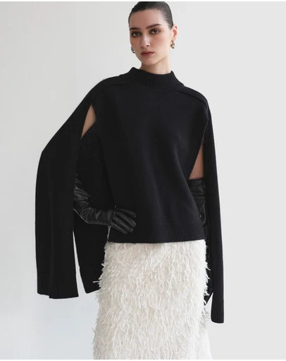 Source Unknown - Noa Wool Cape Sweater