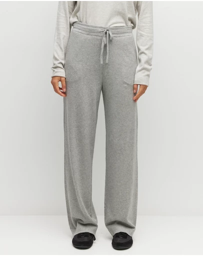 JH Lounge - JHL Wide Trackpant (Cotton Cashmere) Grey Marle