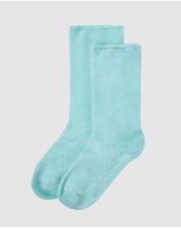 Bamboozld - 3 Pack Fluffy Bamboo Lounge Bed Crew Socks