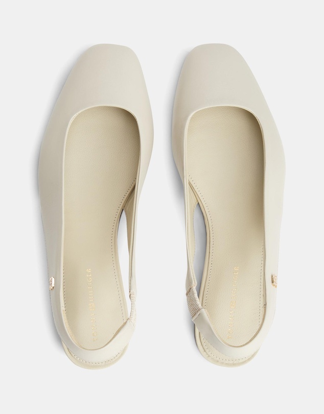 Tommy Hilfiger - Lana Leather Sling Back Ballerina Flats - Women's