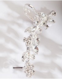 Lovisa - Silver Diamante Leaf Ear Cuff