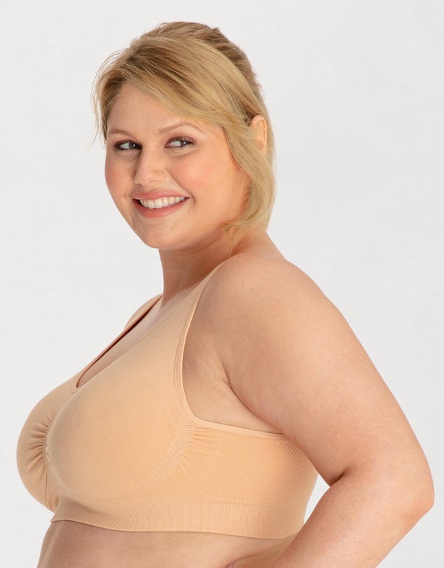 Ava & Audrey  - Underbliss by Ava & Audrey Seamless Bamboo Blend Comfort Wire-Free Bra 2 Pack
