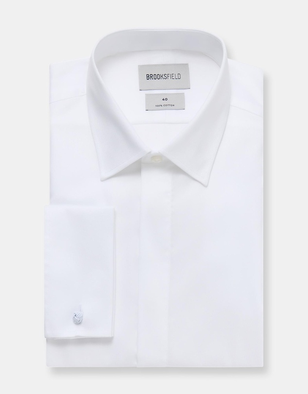 Brooksfield - Concealed Placket Tuxedo Shirt
