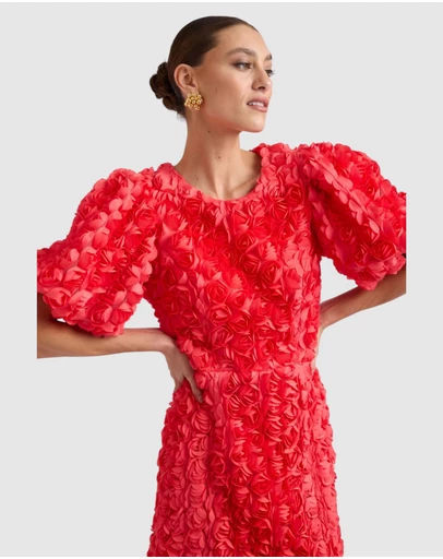 Romance by Honey and Beau - Rosalia Sleeve Midi Dress