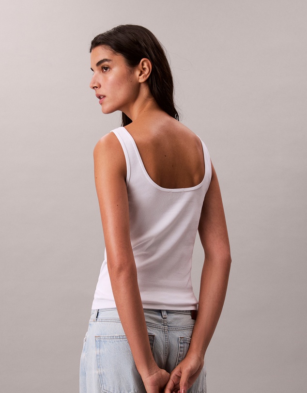 Calvin Klein Jeans - Monologo Rib Scoop Neck Tank Top