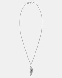 Kuzzoi - ICONIC EXCLUSIVE - Necklace Wing Oxide Rock Cool 925 Silver