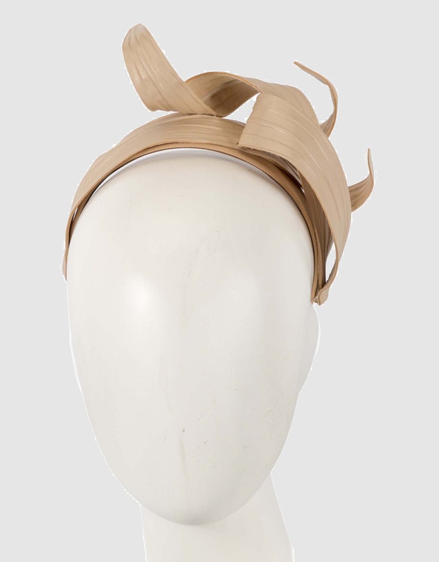 Max Alexander - Leather Leafs Headband Fascinator
