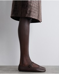 COS - Square Toe Buckled Ballet Flats