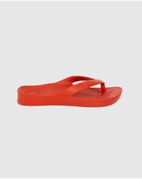 Tolu Australia - Red Thongs For Kids With Arch Support