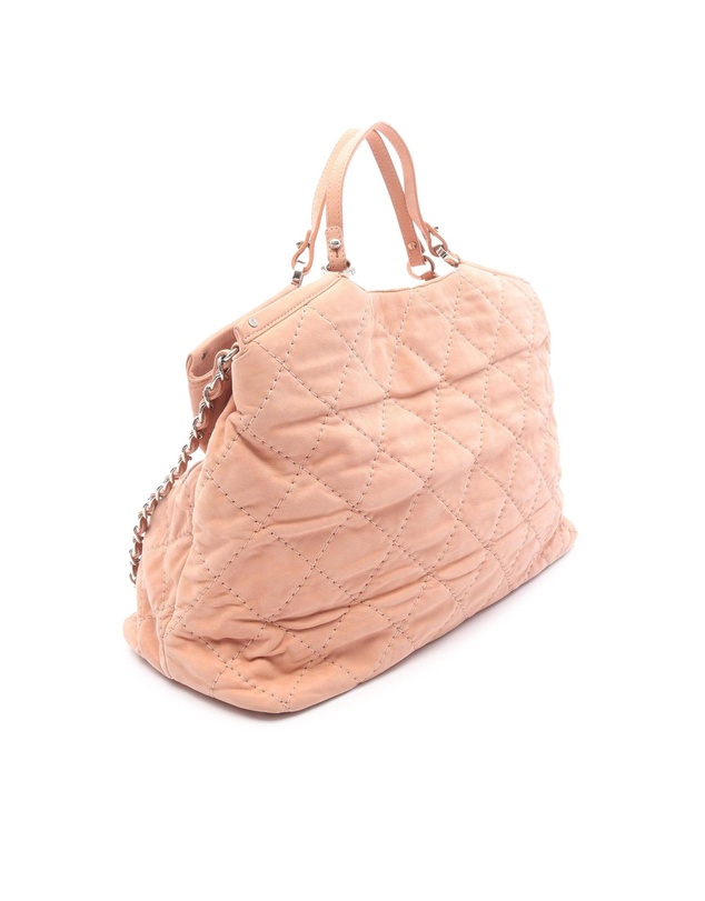 Pre-Loved by Azura Reborn - Pre-Loved Large CC Quilted Suede Sea Hit Tote