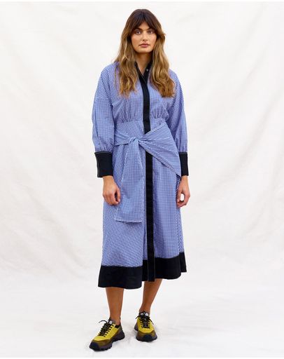 Blue Gingham With Black