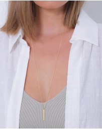 Elli Jewelry - Necklace Layer Rod Pendant Geo in 925 Sterling Silver Gold Plated