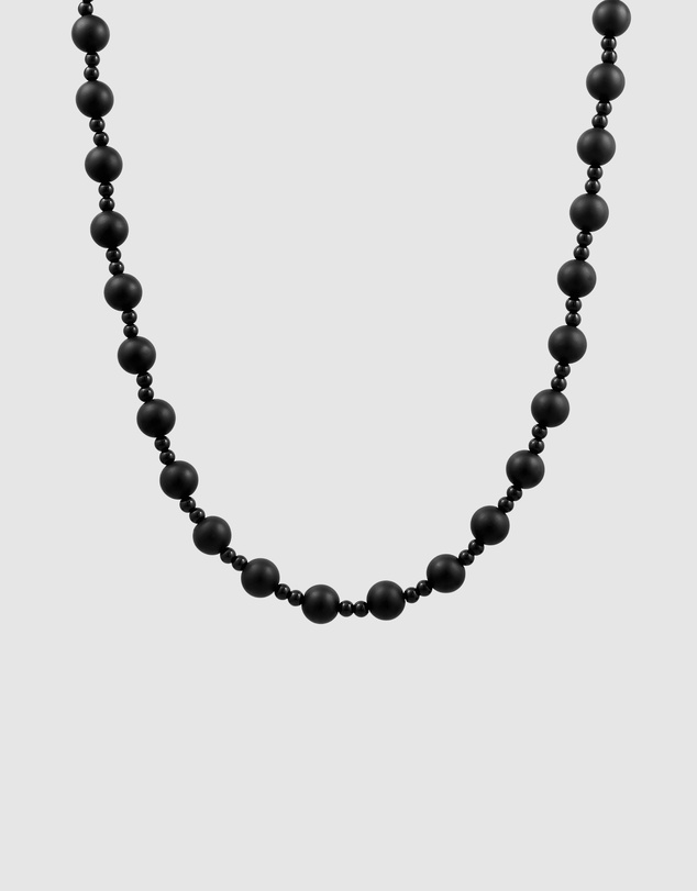 Haze & Glory - ICONIC EXCLUSIVE - Necklace Men Onyx Beads 925 Sterling Silver