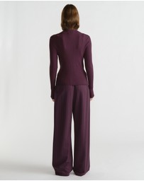 Decjuba - D-Luxe Knit Zip LS Top