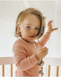 WITH LOVE FOR KIDS - Basics Thick Ribbed Long Sleeve Onesie - Babies