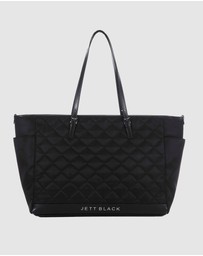 JETT BLACK - Paris Quilted Baby Bag with Change Mat