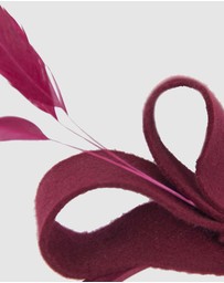 Max Alexander - Felt Burgundy Bow Fascinator