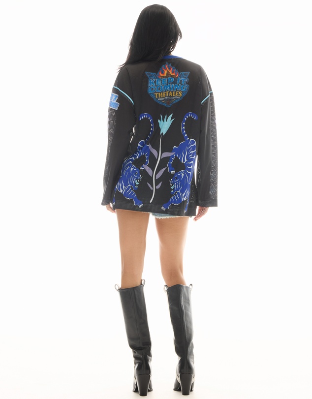 THE TALES - Crouching Tiger Long Sleeve Football Jersey