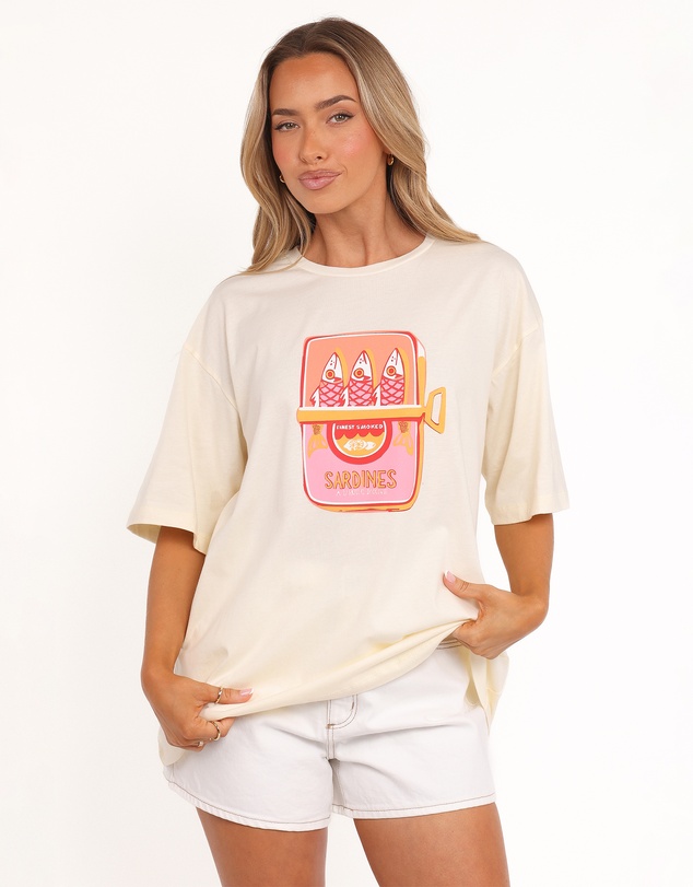 Petal & Pup - Sardines Tee - Pale Yellow