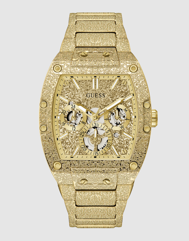 GUESS - GUESS Mens Gold-Tone Multifunction Watch