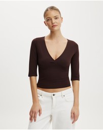 Cotton On - Maple V Neck 3/4 Sleeve