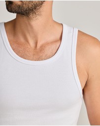 Vacay Swimwear - Rib Singlet White