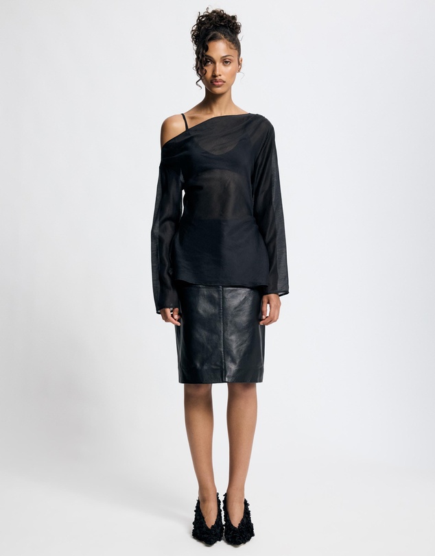 Lover - Layla LS Asymmetric Sheer Top