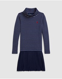 Polo Ralph Lauren - Striped Stretch Jersey Turtleneck Dress - ICONIC EXCLUSIVE - Babies-Kids