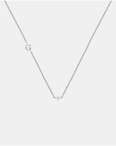 YCL  - Petite Initial Necklace G - Sterling Silver
