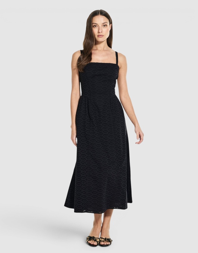 GUESS - Eco Sharon Sangallo Midi Flare Dress