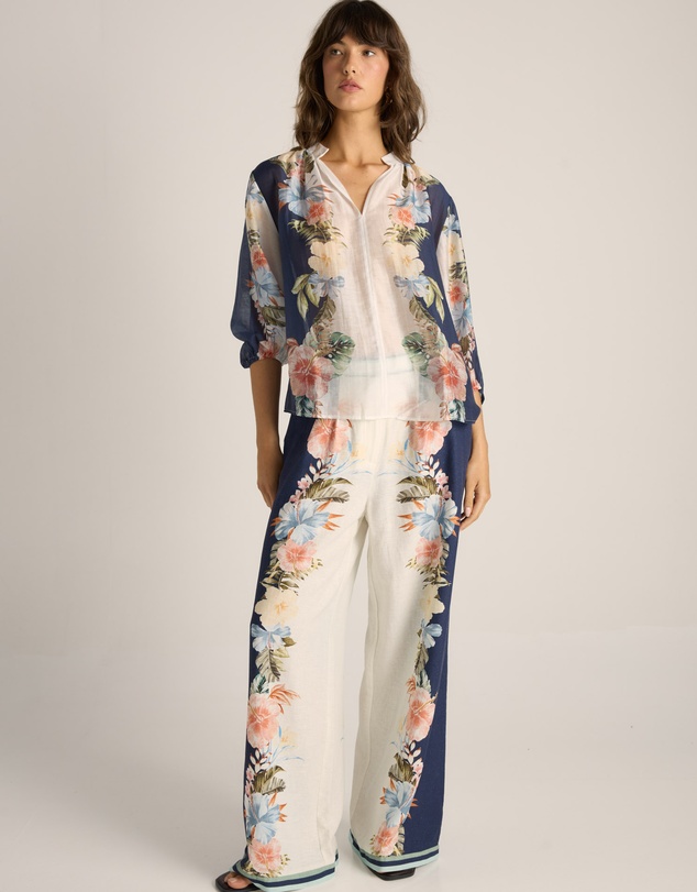 Fate + Becker - Solara Split Neck Blouse