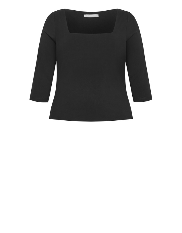 City Chic - Plus sizeAnny Square Neck Top - black