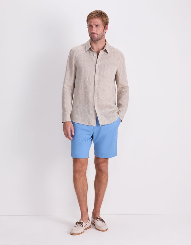 Sportscraft - Long Sleeve Linen Yarn Dyed Shirt