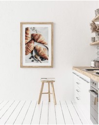 Olive et Oriel - Croissants in Paris Art Print