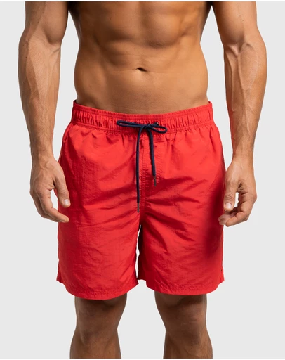 Coast Clothing - Red Swim Shorts