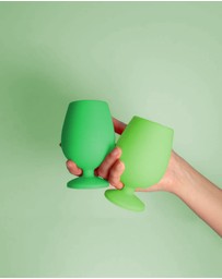 porter green - stemm | silicone unbreakable wine glasses