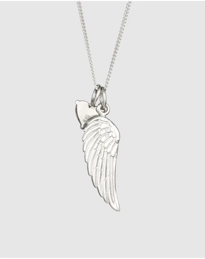 Elli Jewelry - Necklace Crystal Feather 925 Sterling Silver