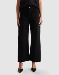 Decjuba - Darcy Cropped Wide Leg Jeans