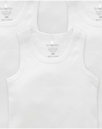 Purebaby - 4 Pack Rib Singlet-Babies
