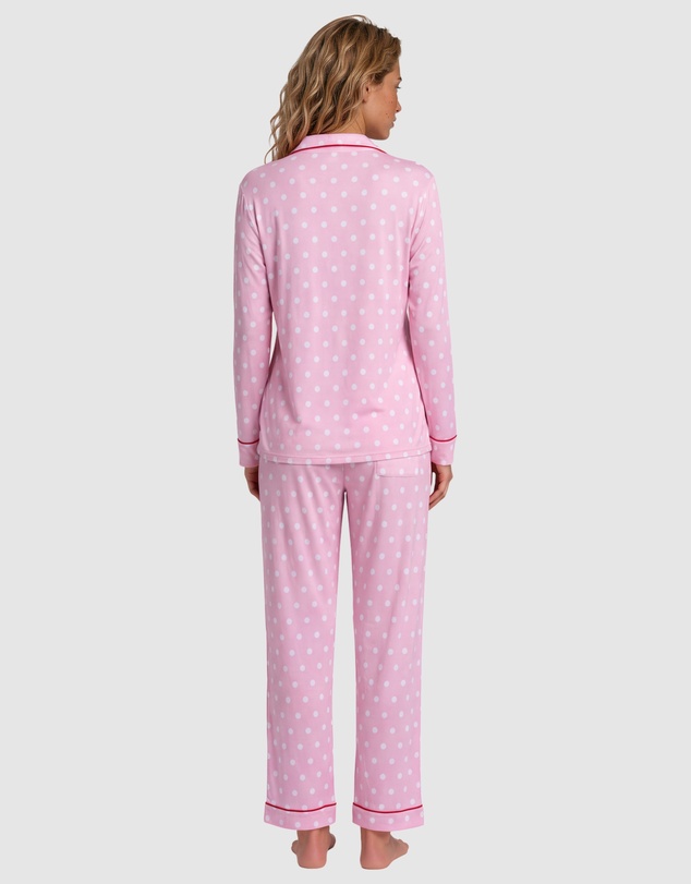 Sant And Abel - Women's Spotty Pink Bamboo Long PJ Set