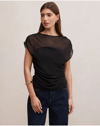 Forever New - Remy Sheer Mixed Top