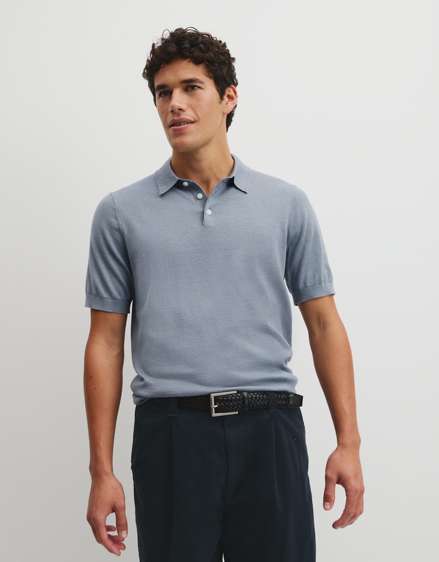 Country Road - Australian Cotton Blend Silk Button Polo